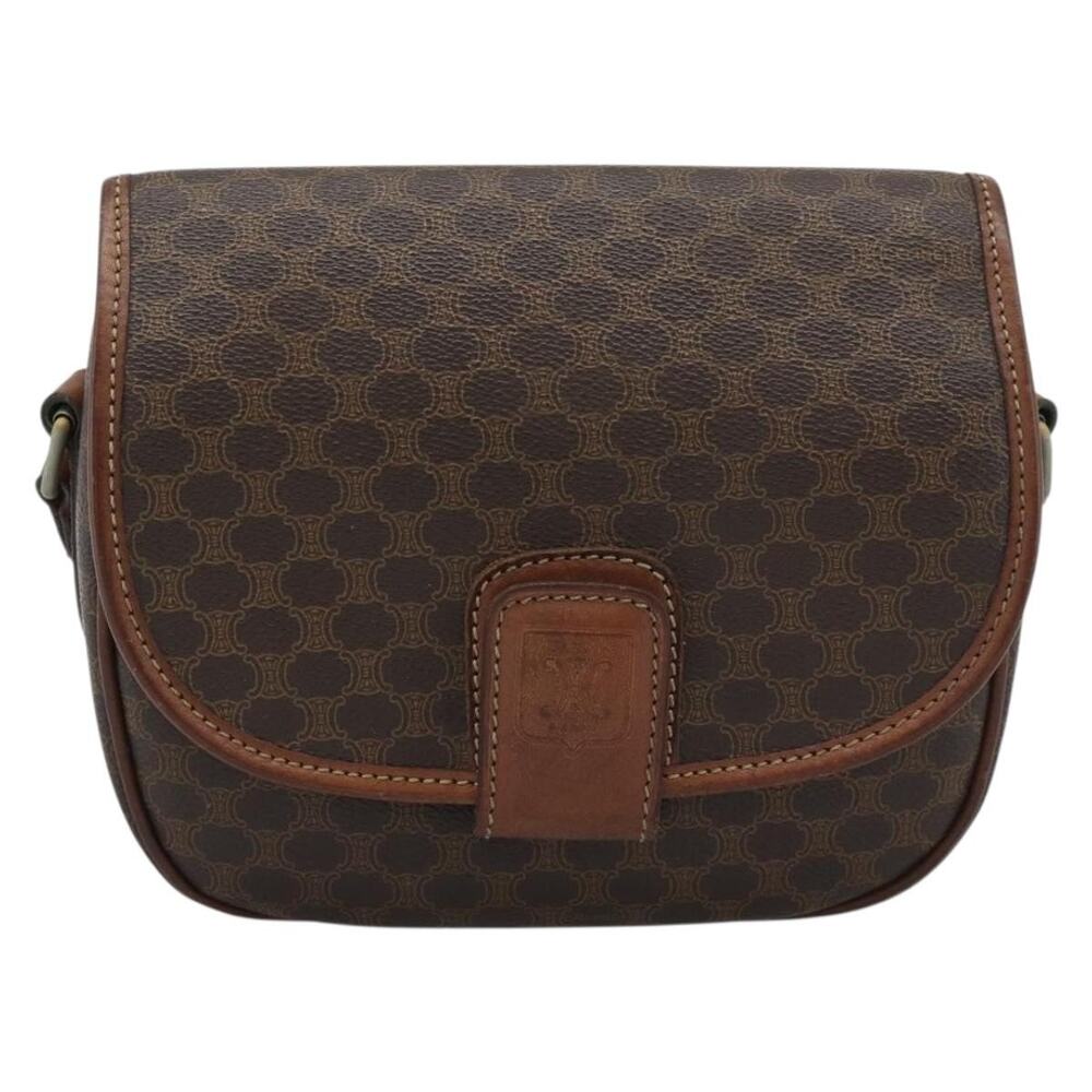 Celine Macadam Shoulder Bag Brown